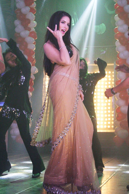 Hot Actress Sunny Leone Pics In Saree 4